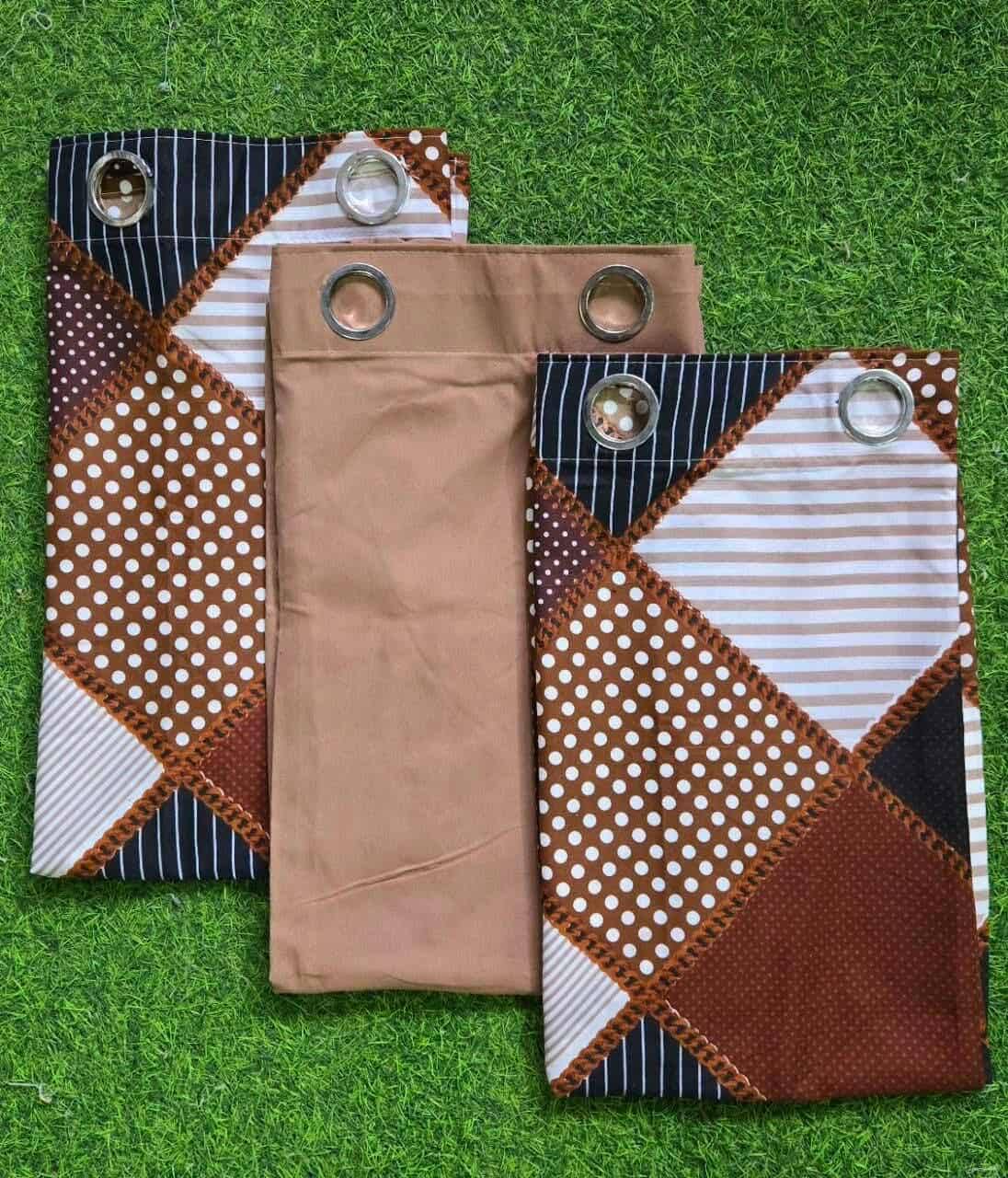Diamond Brown 3in1 Curtain