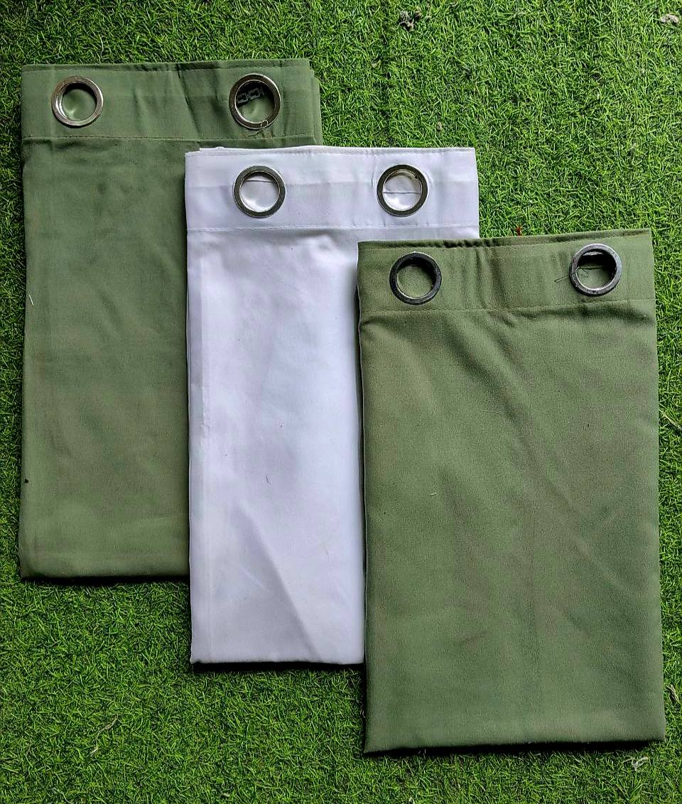 Plain Army Green 3in1 Curtain