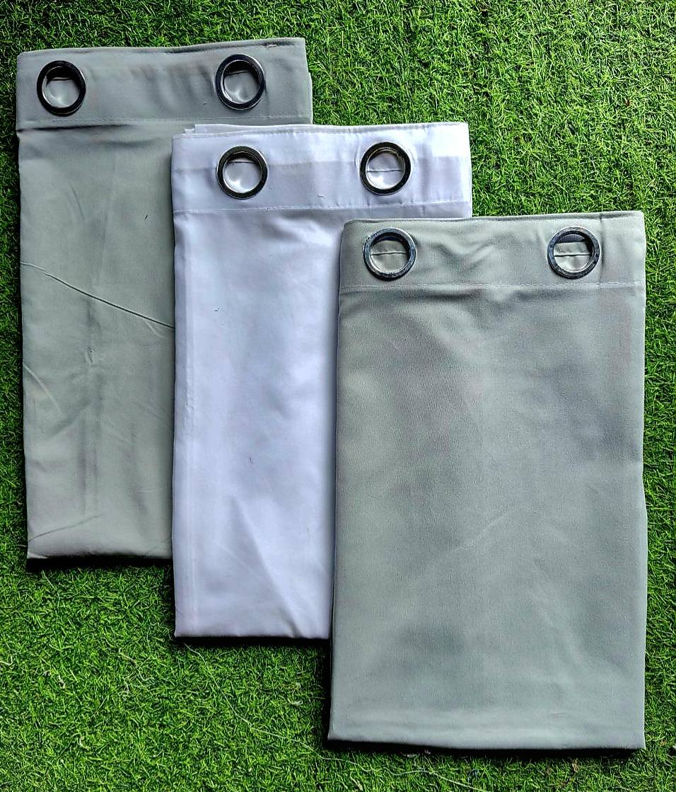 Plain Ash Gray 3in1 Curtain