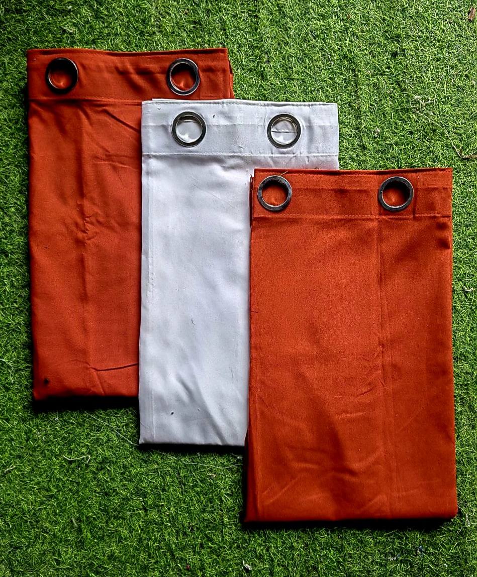 Plain Rust 3in1 Curtain