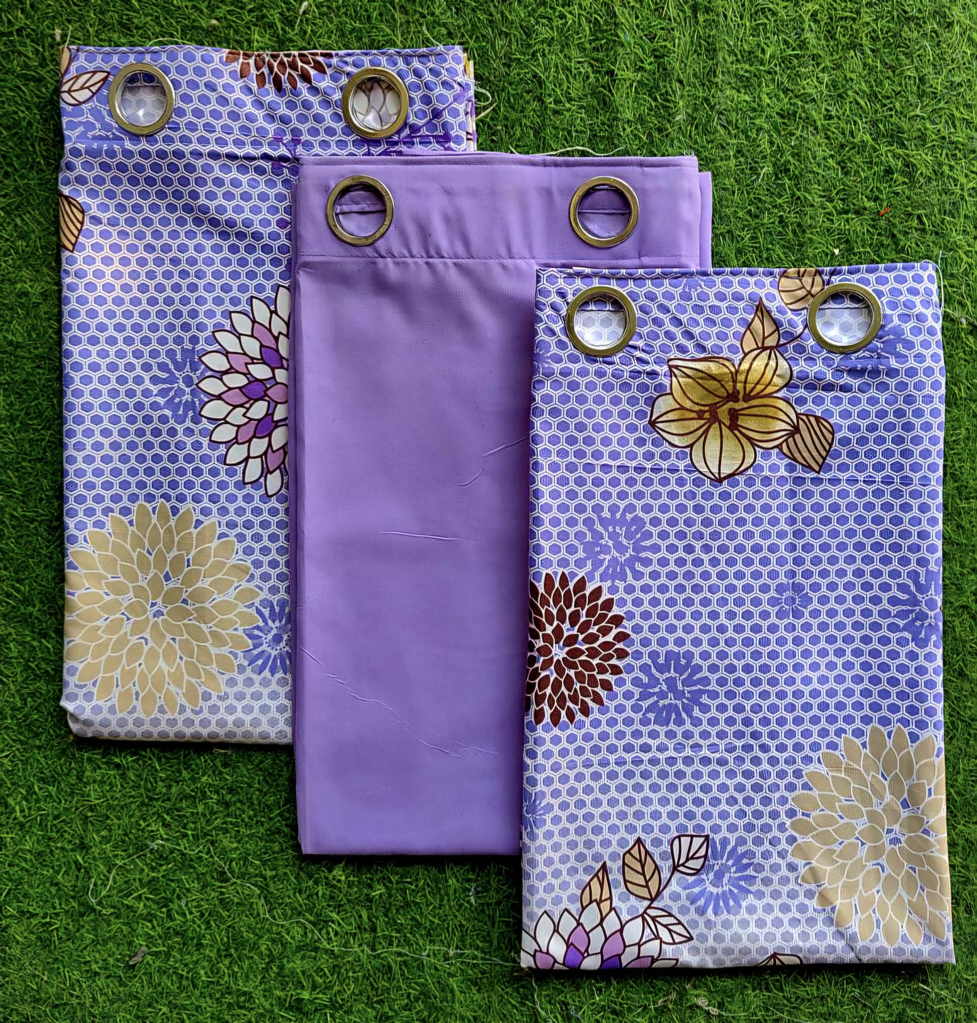 Blue Flower 3in1 Curtain