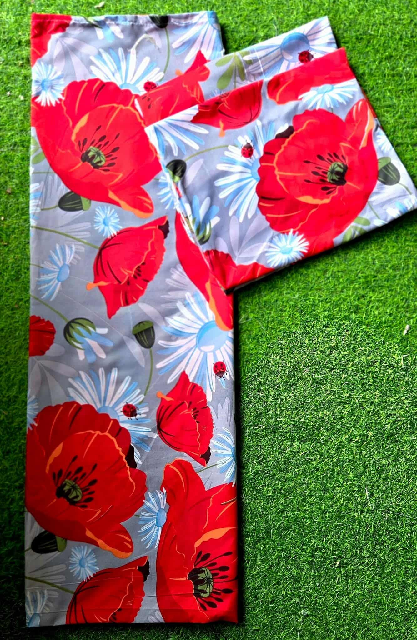  Flower 1 Large kumot + 2 Large Zipper Pillowcase