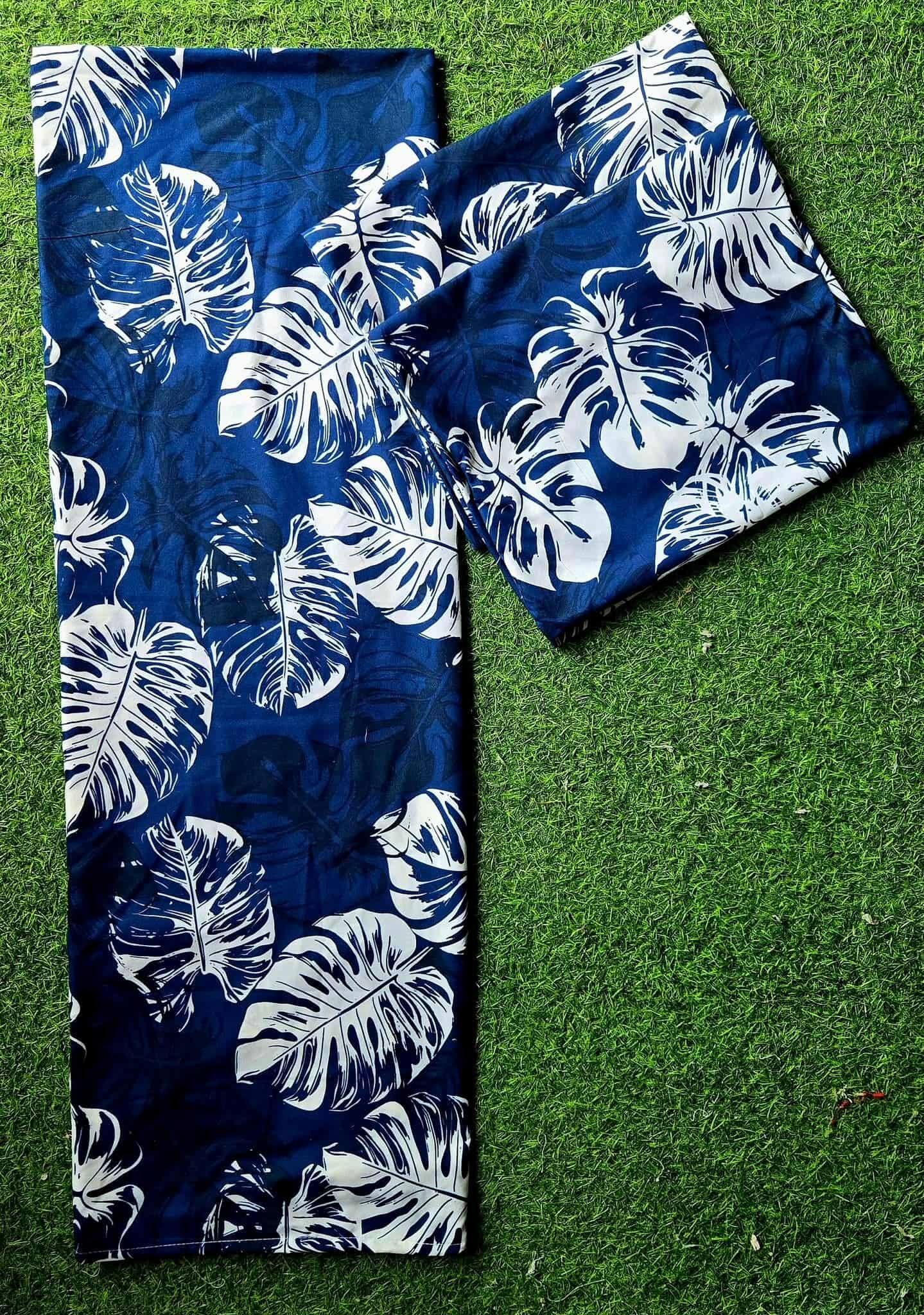 Blue Dahon 1 Large kumot + 2 Large Zipper Pillowcase